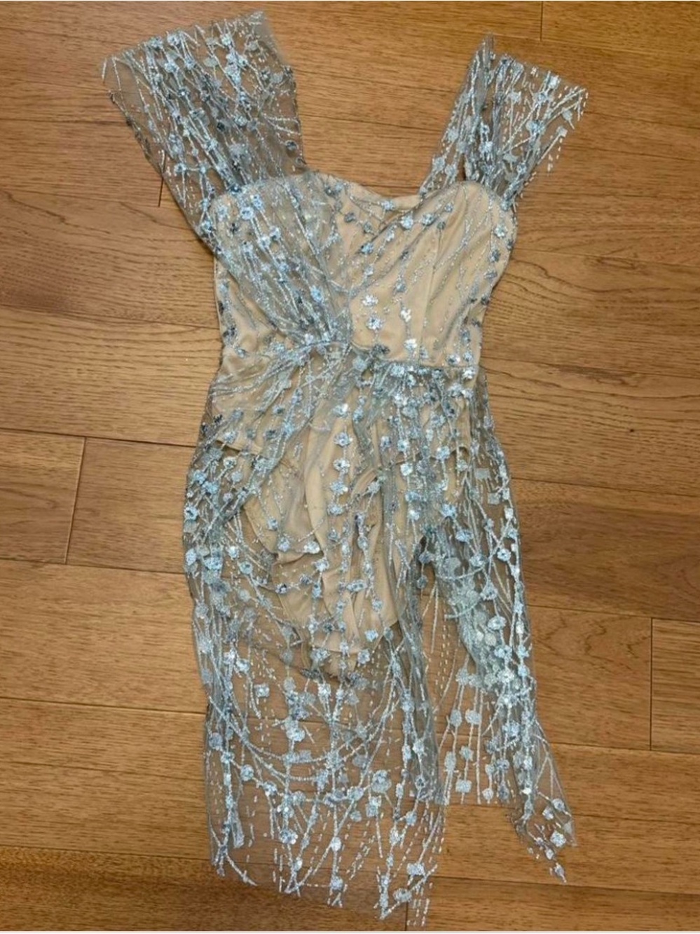 Silver Sequin Party Dress